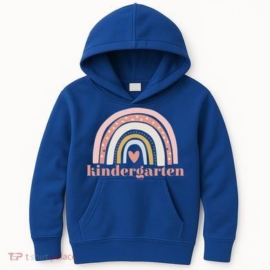 Kindergarten Teacher Student Cute Rainbow Back To School Funny Gift Kids Hoodie