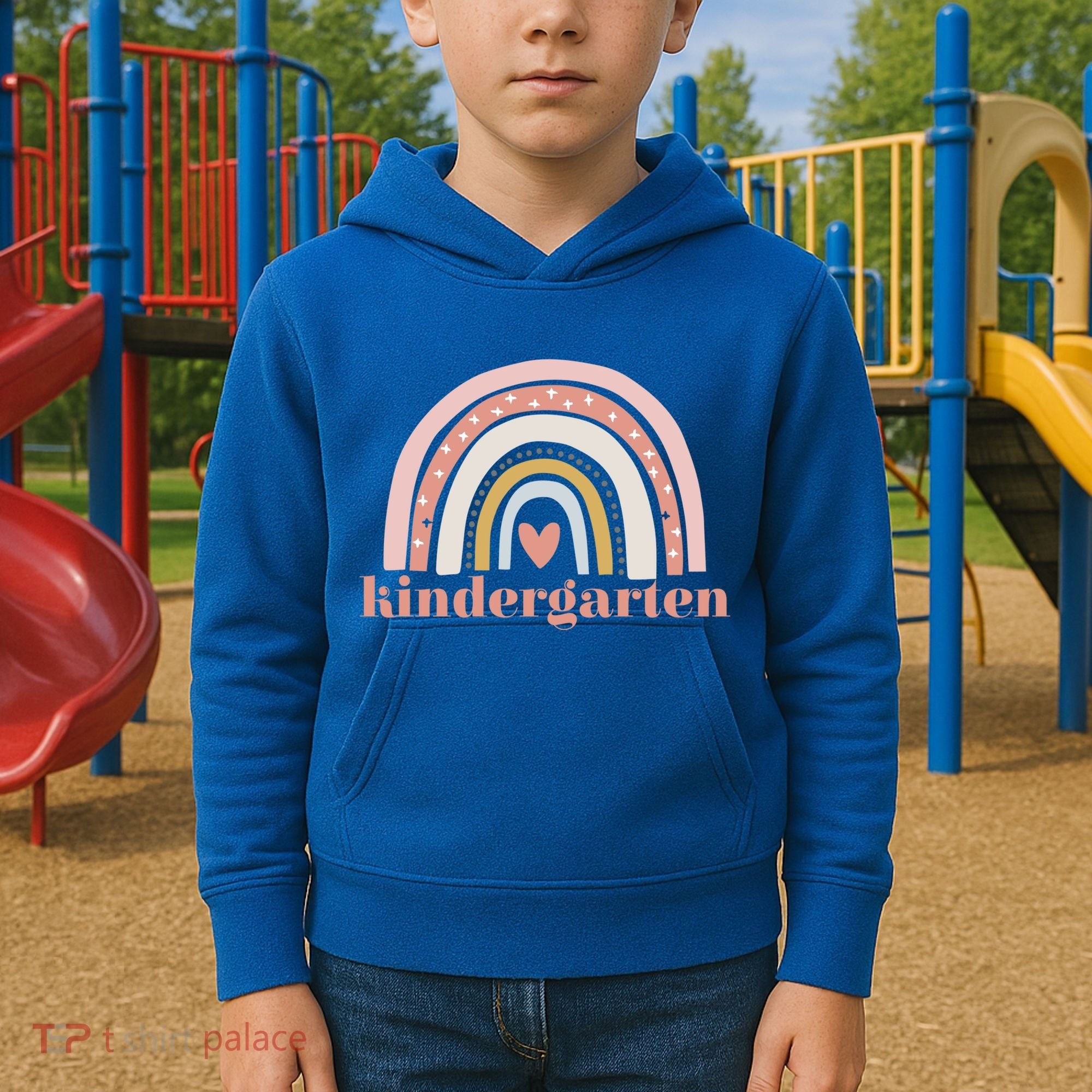 Kindergarten Teacher Student Cute Rainbow Back To School Funny Gift Kids Hoodie