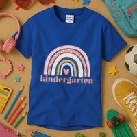 Kindergarten Teacher Student Cute Rainbow Back To School Funny Gift Kids T-Shirt thumb 3