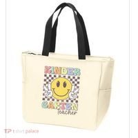 Kindergarten Teacher Team Hippie Smile Face Back To School Tote Bag thumb 3