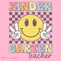 Kindergarten Teacher Team Hippie Smile Face Back To School Coaster thumb 2