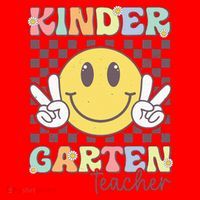 Kindergarten Teacher Team Hippie Smile Face Back To School Santa Hat thumb 1