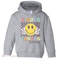 Kindergarten Teacher Team Hippie Smile Face Back To School Toddler Hoodie thumb 0