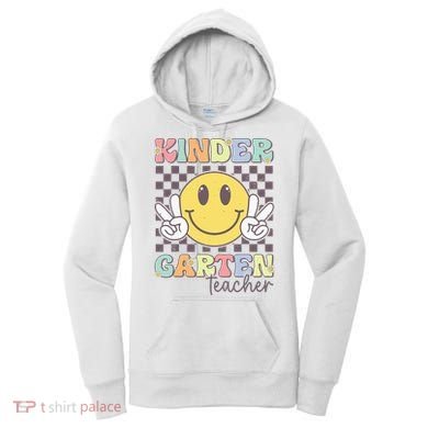 Kindergarten Teacher Team Hippie Smile Face Back To School Women's Hoodie