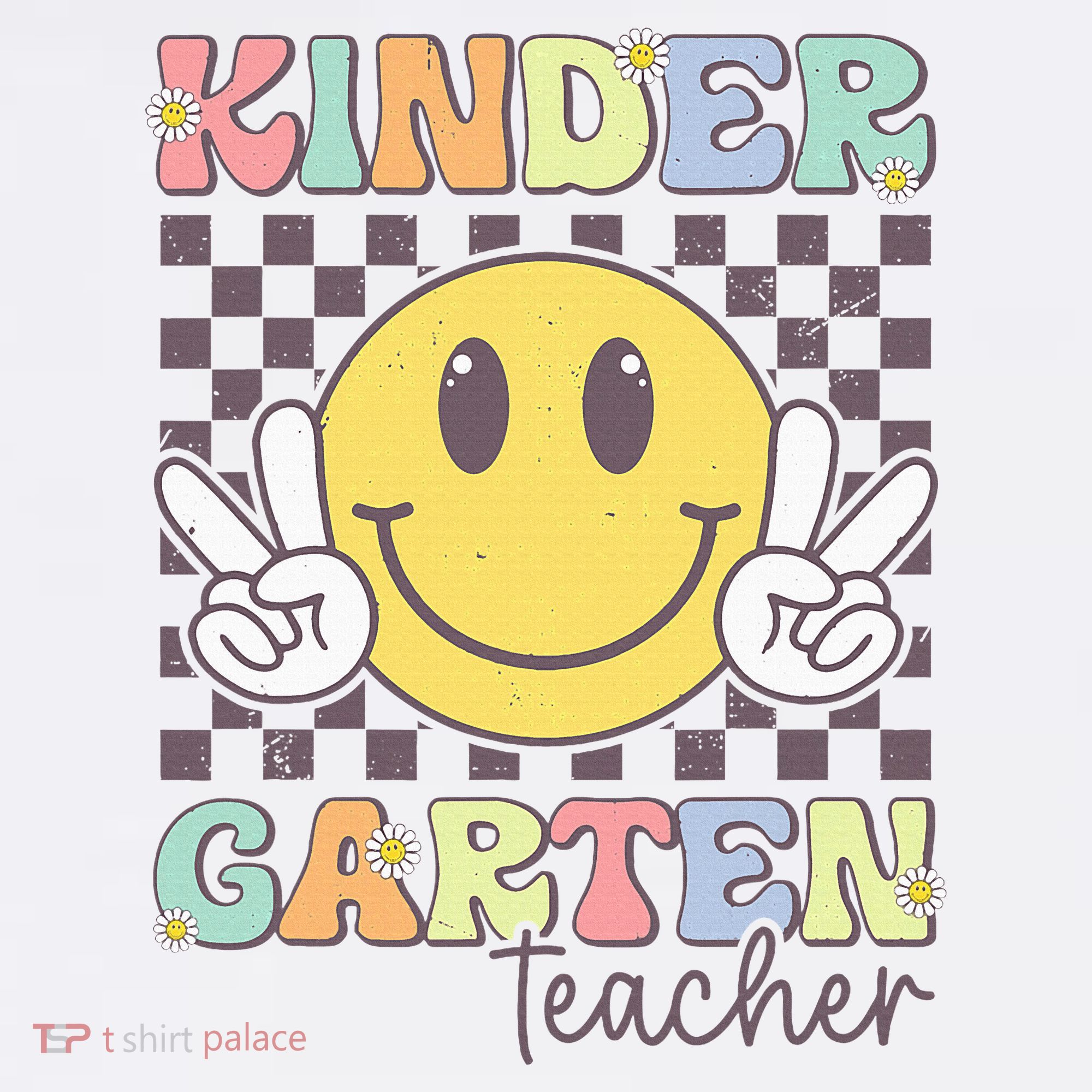 Kindergarten Teacher Team Hippie Smile Face Back To School Women's Hoodie