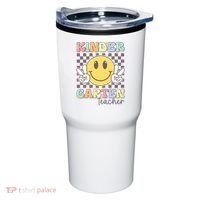 Kindergarten Teacher Team Hippie Smile Face Back To School Tumbler thumb 0