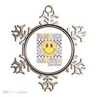 Kindergarten Teacher Team Hippie Smile Face Back To School Ornament thumb 0