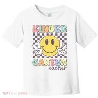 Kindergarten Teacher Team Hippie Smile Face Back To School Toddler T-Shirt thumb 0