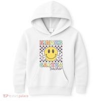 Kindergarten Teacher Team Hippie Smile Face Back To School Kids Hoodie thumb 0