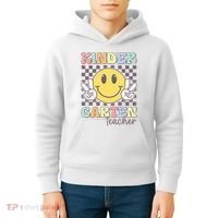 Kindergarten Teacher Team Hippie Smile Face Back To School Kids Hoodie thumb 4