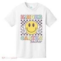 Kindergarten Teacher Team Hippie Smile Face Back To School Kids T-Shirt thumb 0