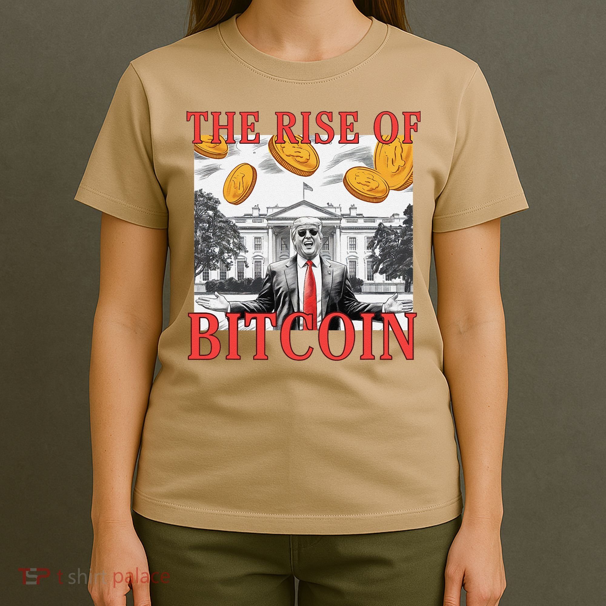 Kawaii Trump The Rise Of Bitcoin White House DaddyS Home T-Shirt