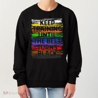 Keep Training Until Belt Turns Black Karate Taekwondo Gift Women's Sweatshirt thumb 0