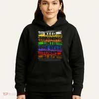 Keep Training Until Belt Turns Black Karate Taekwondo Gift Hoodie thumb 5