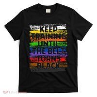 Keep Training Until Belt Turns Black Karate Taekwondo Gift T-Shirt thumb 0