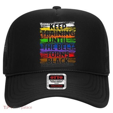 Keep Training Until Belt Turns Black Karate Taekwondo Gift Hat