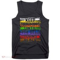 Keep Training Until Belt Turns Black Karate Taekwondo Gift Tank Top thumb 0