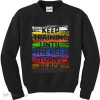 Keep Training Until Belt Turns Black Karate Taekwondo Gift Kids Sweatshirt thumb 0