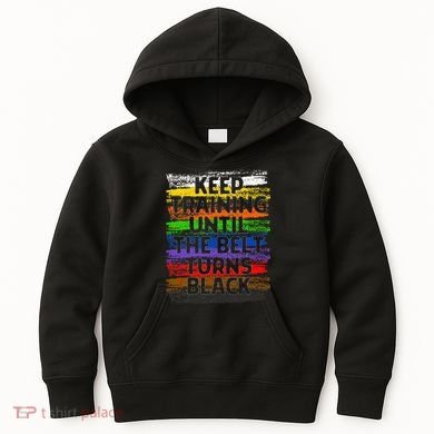 Keep Training Until Belt Turns Black Karate Taekwondo Gift Kids Hoodie