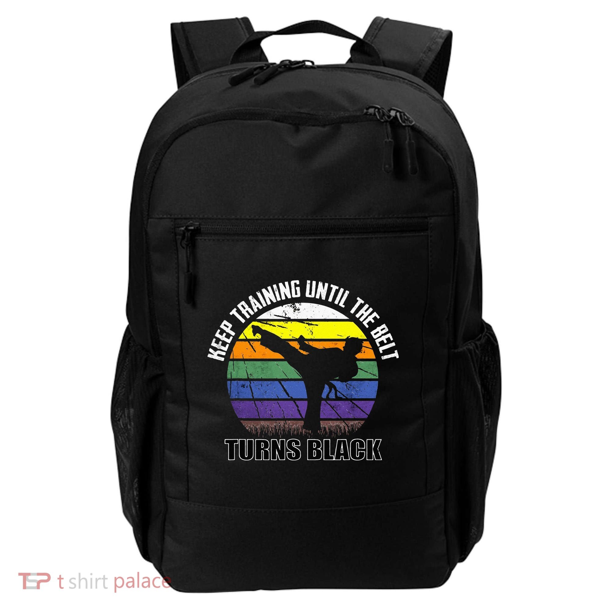 Keep Training Until The Belt Turns Black Karate Backpack