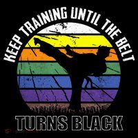 Keep Training Until The Belt Turns Black Karate Toddler Hoodie thumb 2