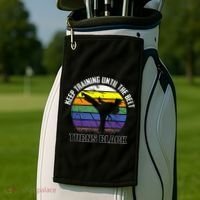 Keep Training Until The Belt Turns Black Karate Golf Towel thumb 2