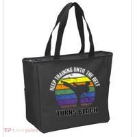 Keep Training Until The Belt Turns Black Karate Tote Bag thumb 2