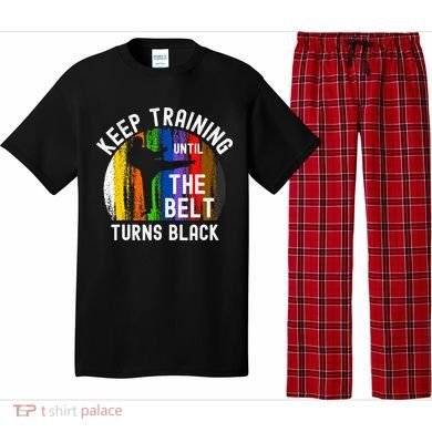 Keep Training Until Belt Turns Black Karate Taekwondo Judo Pajama Set