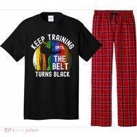 Keep Training Until Belt Turns Black Karate Taekwondo Judo Pajama Set thumb 0