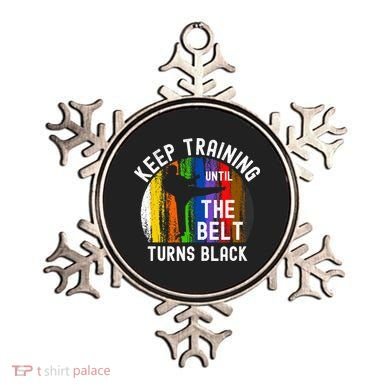 Keep Training Until Belt Turns Black Karate Taekwondo Judo Ornament