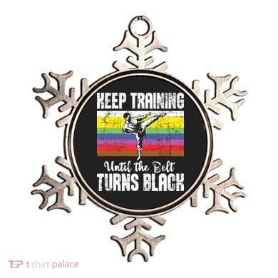 Keep Training Until The Belt Turns Black Karate Taekwondo Ornament