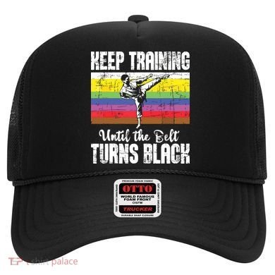 Keep Training Until The Belt Turns Black Karate Taekwondo Hat