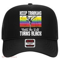 Keep Training Until The Belt Turns Black Karate Taekwondo Hat thumb 0