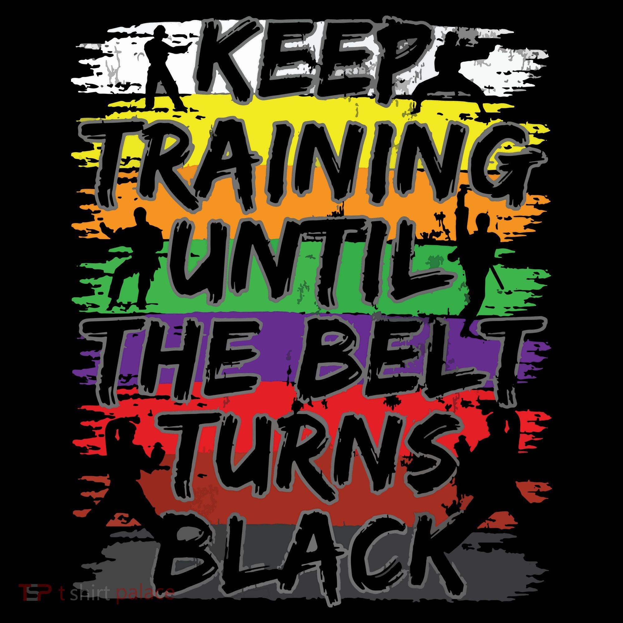 Keep Training Until The Belt Turns Black Karate Gift Tee Backpack