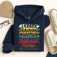 Keep Training Until The Belt Turns Black Karate Gift Tee Hoodie thumb 4