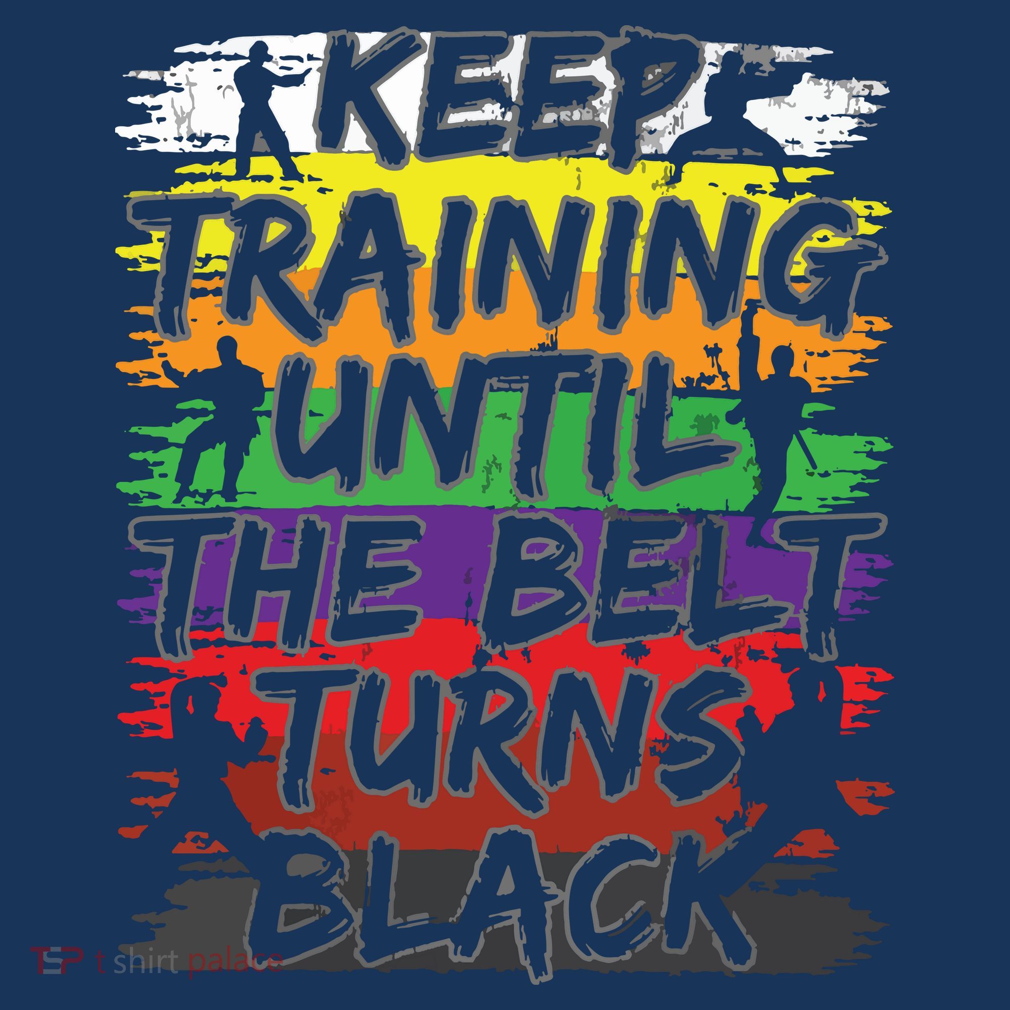 Keep Training Until The Belt Turns Black Karate Gift Tee Baby Bodysuit