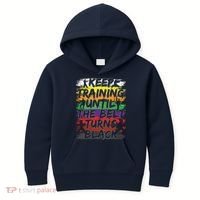 Keep Training Until The Belt Turns Black Karate Gift Tee Kids Hoodie thumb 0