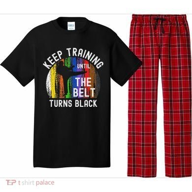Keep Training Until Belt Turns Black Karate Taekwondo Judo Pajama Set