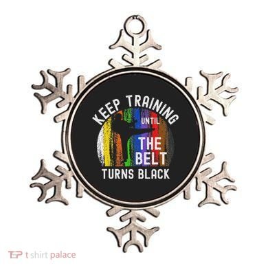 Keep Training Until Belt Turns Black Karate Taekwondo Judo Ornament