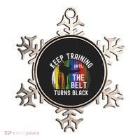Keep Training Until Belt Turns Black Karate Taekwondo Judo Ornament thumb 0
