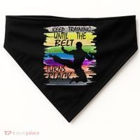 Keep Training Until The Belt Turns Black Karate USA-Made Doggie Bandana thumb 0