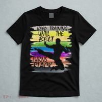 Keep Training Until The Belt Turns Black Karate T-Shirt thumb 5
