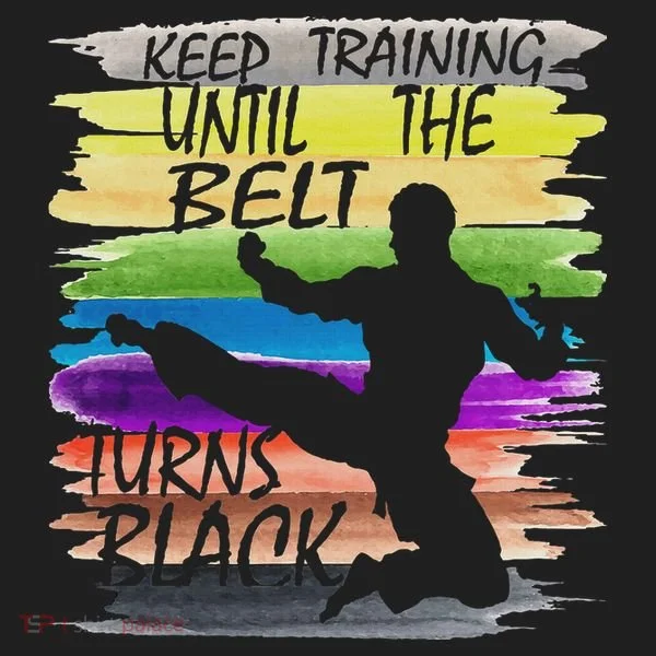 Keep Training Until The Belt Turns Black Karate Hat