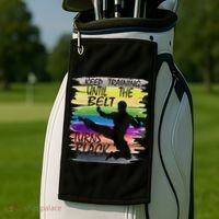 Keep Training Until The Belt Turns Black Karate Golf Towel thumb 2