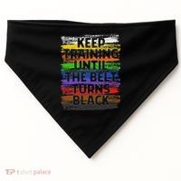 Keep Training Until Belt Turns Black Karate Taekwondo USA-Made Doggie Bandana thumb 0