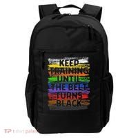 Keep Training Until Belt Turns Black Karate Taekwondo Backpack thumb 0