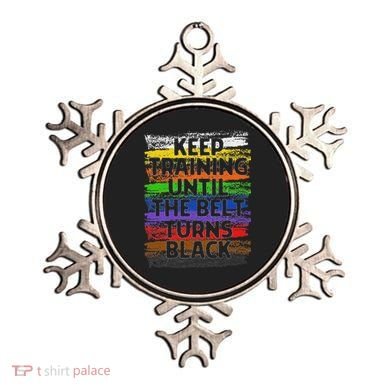 Keep Training Until Belt Turns Black Karate Taekwondo Ornament