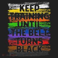 Keep Training Until Belt Turns Black Karate Taekwondo Golf Towel thumb 3
