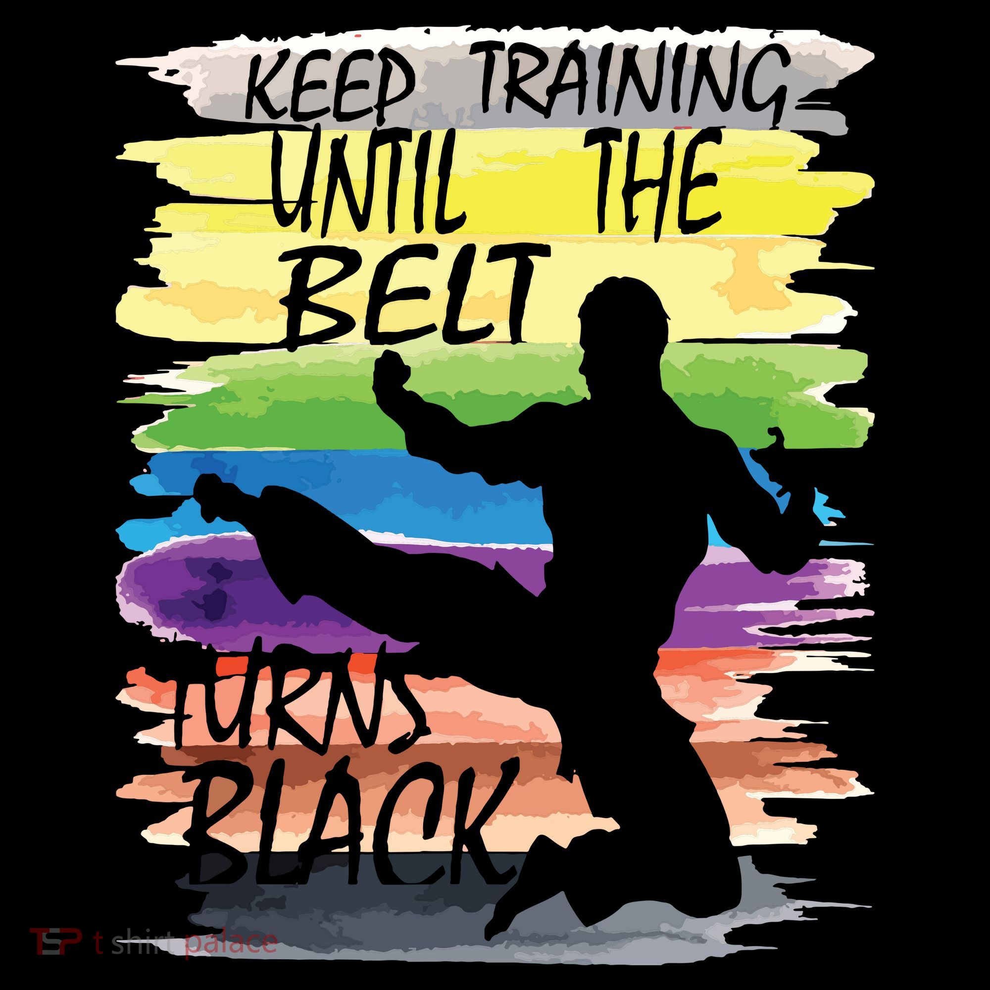 Keep Training Until The Belt Turns Black Karate Boy Coffee Mug