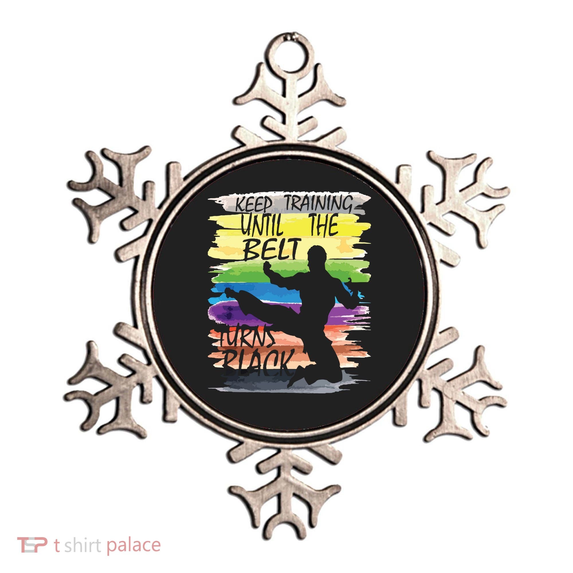 Keep Training Until The Belt Turns Black Karate Boy Ornament